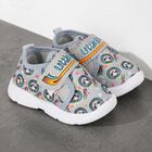 Boys Grey Velcro Strap Sneakers, Grey, small