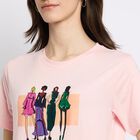 Ladies' Round Neck T-Shirt , हल्का गुलाबी, small image number null