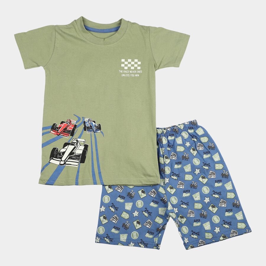 Boys' Knit Baba Suit, Light Green, large