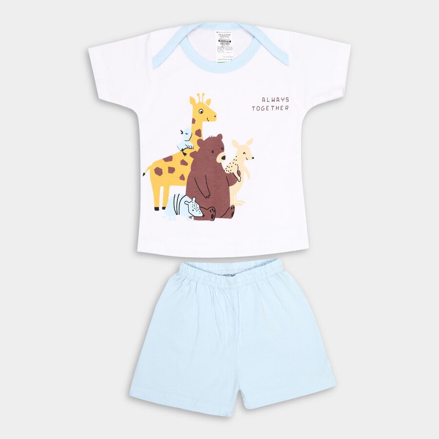 Infants' 100% Cotton Baba Suit , Light Blue, large image number null