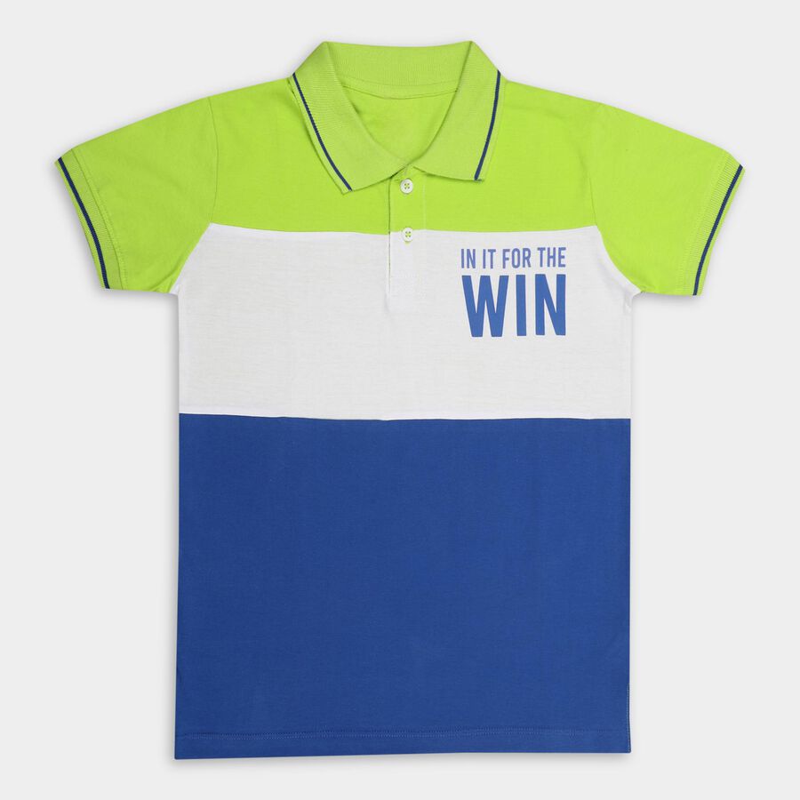 Boys' Half Sleeves T-Shirt, Royal Blue, large image number null
