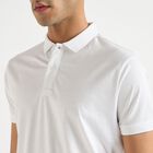 Men's 100% Cotton Collared Half Sleeves T-Shirt, सफ़ेद, small image number null