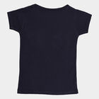 Girls Solid T-Shirt, Navy Blue, small image number null