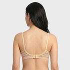 Women's Beige V-Neck Bralette Bra, गहरा पीला, small