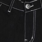 Boys' Jet Black Slim Fit Cargo Jeans, काला, small image number null