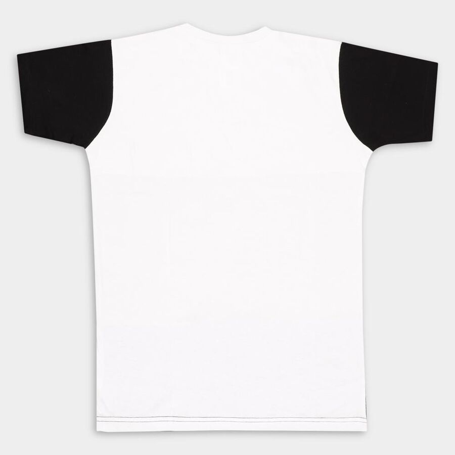 Boys' Cotton T-Shirt, White, large image number null