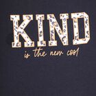 Girls Regular Round Neck Top, नेवी ब्लू, small image number null