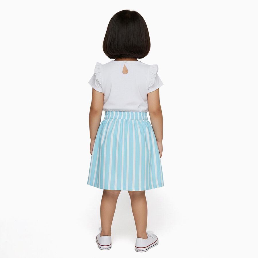 Girls' Top Skirt, Aqua, large image number null