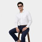 Men's White Regular Fit Formal Shirt, सफ़ेद, small