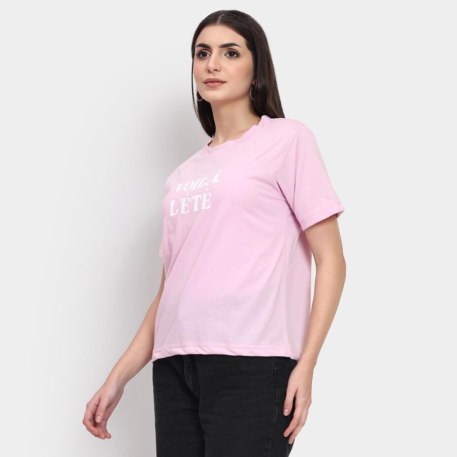 Ladies' Round Neck T-Shirt , लाइलेक, large image number null