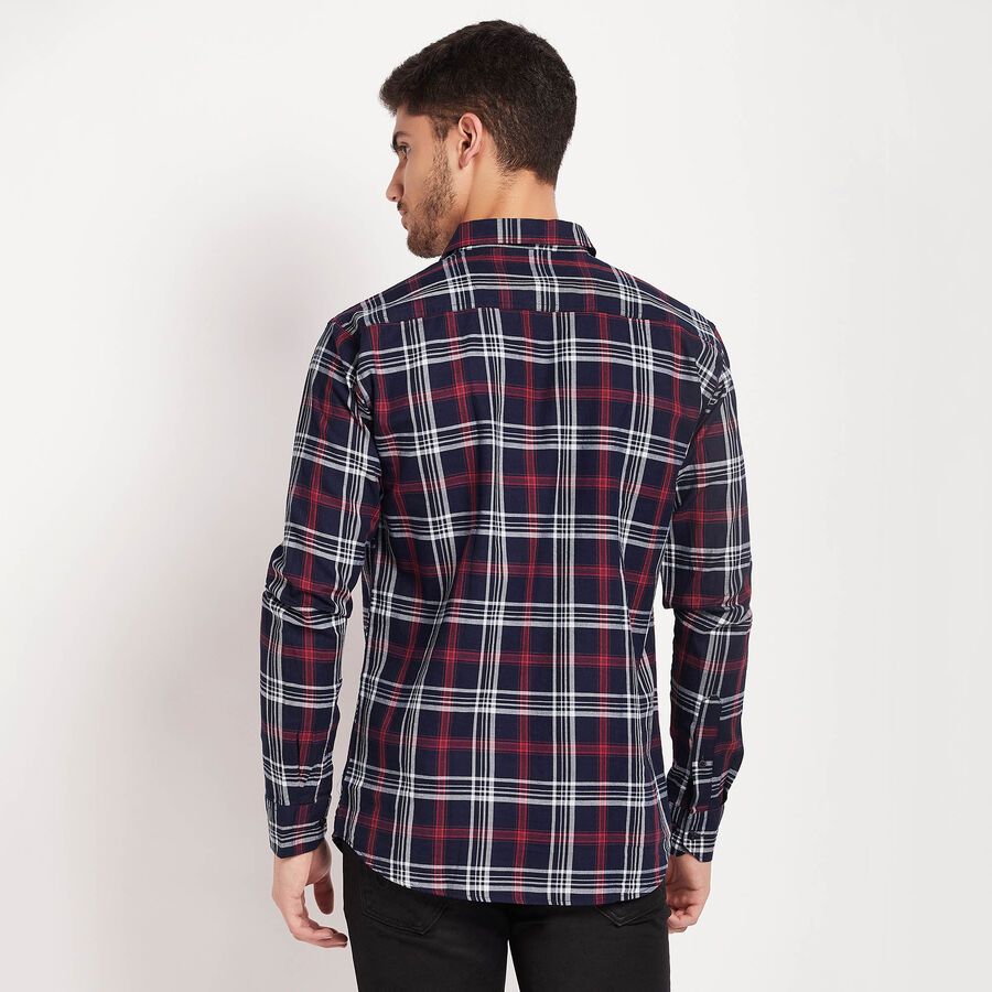 Cotton Checks Casual Shirt, Red, large image number null