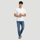 Men's White Cotton Polo Neck Polo T-Shirt, White, small