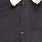 Boys Charcoal Black Sherpa Casual Jacket, चारकोल, small image number null