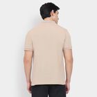 Men's Collared Half Sleeves T-Shirt, Beige, small image number null