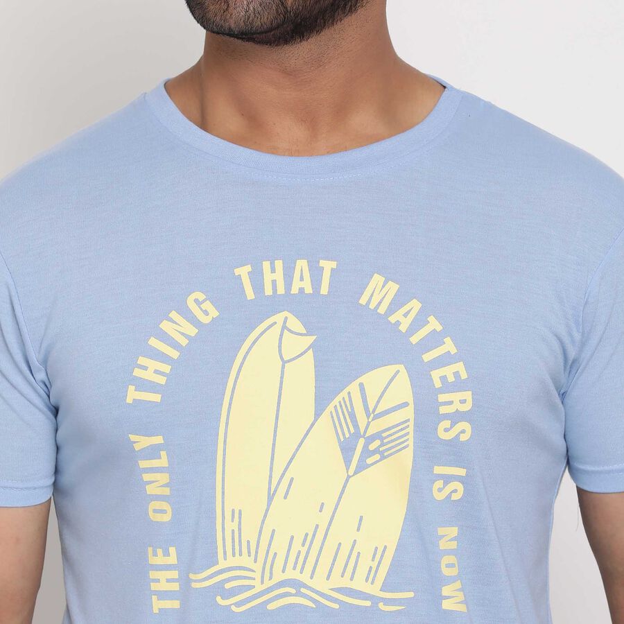 Round Neck T-Shirt, Sky Blue, large image number null