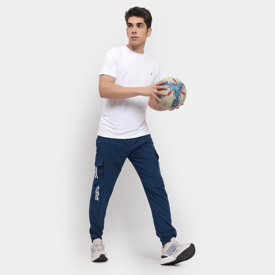 Men's Track Pants , Mid Blue, large
