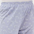 Women's Soft Lavender Blue Relaxed Fit Star Printed Full-Length Pyjama, Light Blue, small image number null