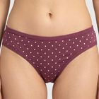Women's Lilac Regular Fit Polka Dot Panty, Lilac, small