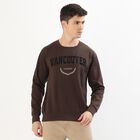 Men's Dark Chocolate Crew Neck Graphic Sweatshirt, Brown, small image number null