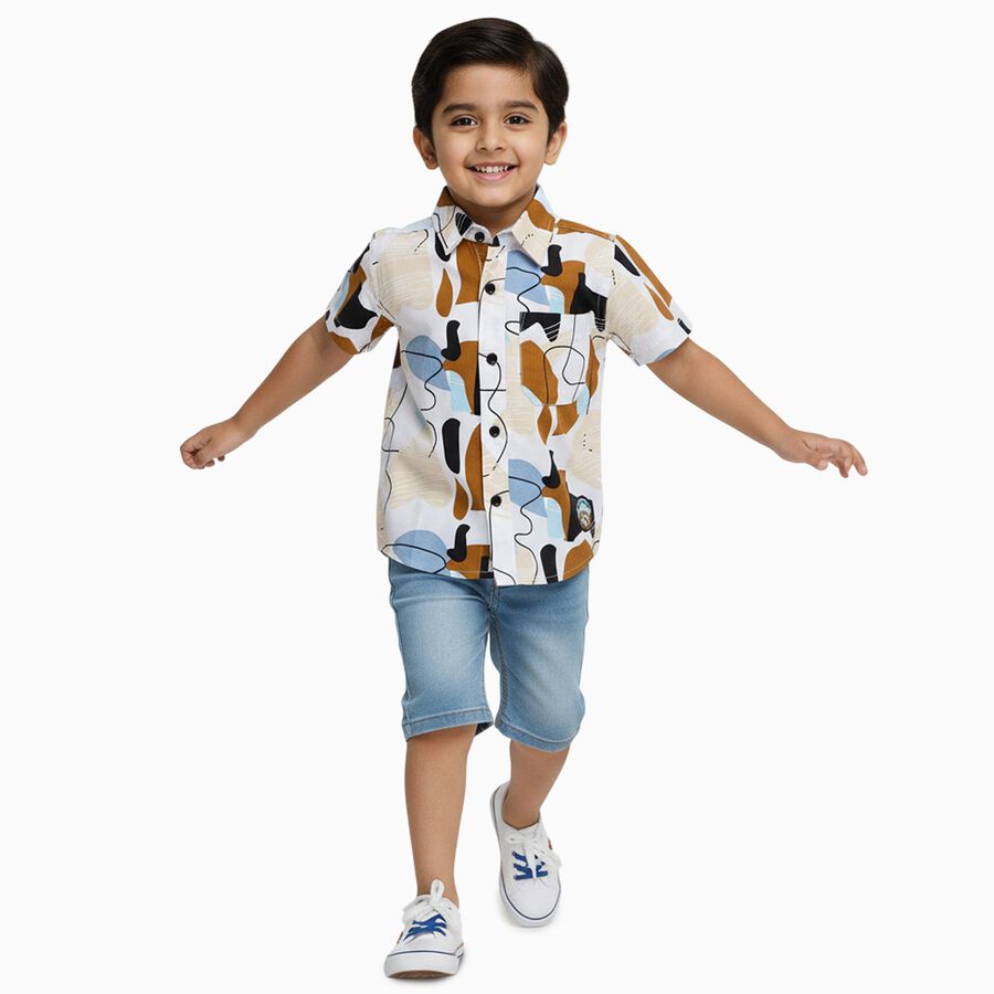 Boys' Casual Shirt, गहरा पीला, large image number null