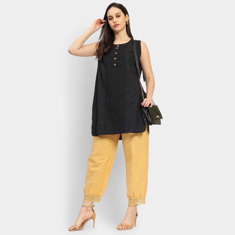 Ladies' 100% Cotton Palazzos , गहरा पीला, large image number null