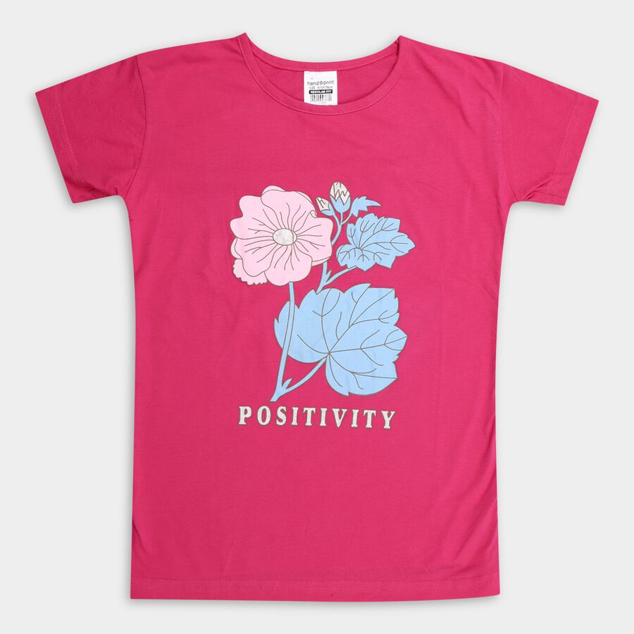 Girl's T-Shirt, Fuchsia, large image number null