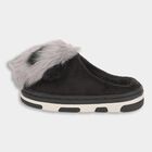 Kids Dusty Charcoal Black Slip-On Winter Slippers, Black, small image number null