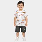 Boys' Woven Baba Suit, White, small