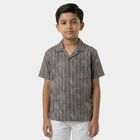 Boys Brown Cotton Classic Casual Shirt, Brown, small