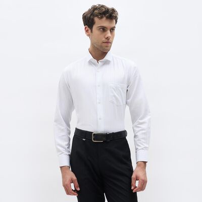 Men's Snow White Classic Formal Shirt