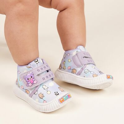 Girls' Purple Velcro Sneakers