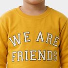 Boys' Yellow Crew Neck Pullover Sweatshirt, Yellow, small