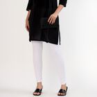 Women's Bright White Cotton Blend Comfortable Churidar, सफ़ेद, small image number null