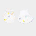 Infants Cotton Printed Baby Gift Set, White, small image number null