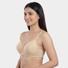 Women's Beige Padded Wired T-Shirt Bra, Beige, small
