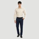 Men's Beige Regular Fit Formal Shirt, Beige, small