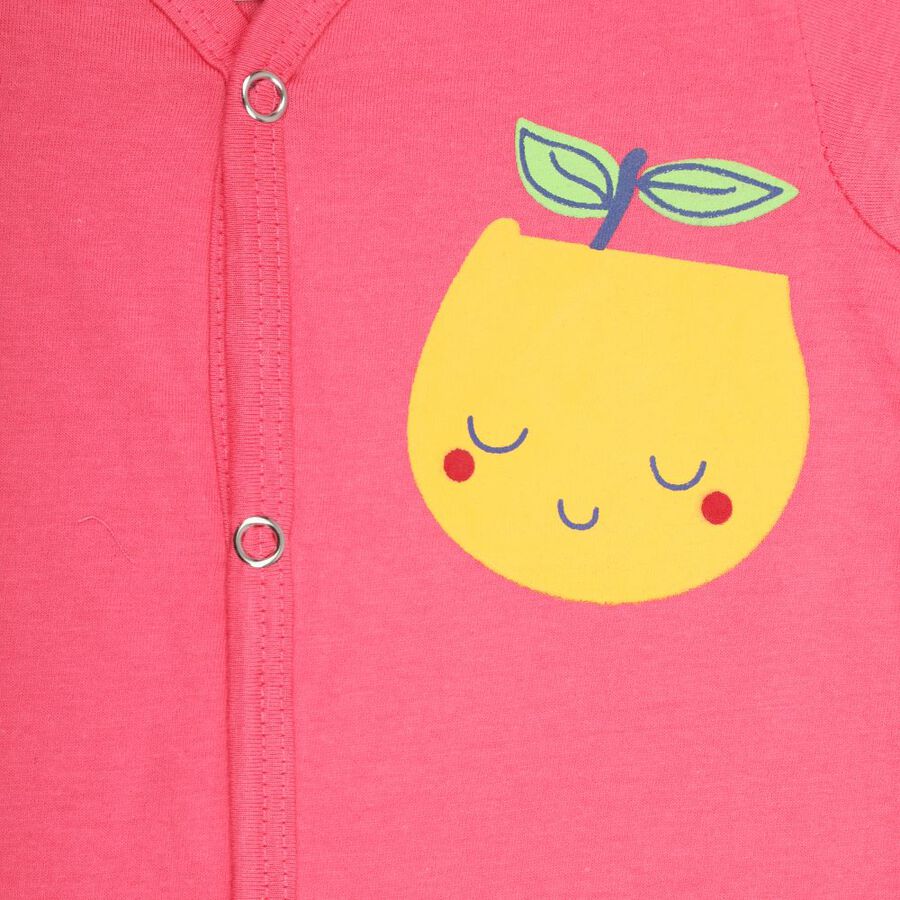 Infants' Cotton T-Shirt, गुलाबी, large image number null