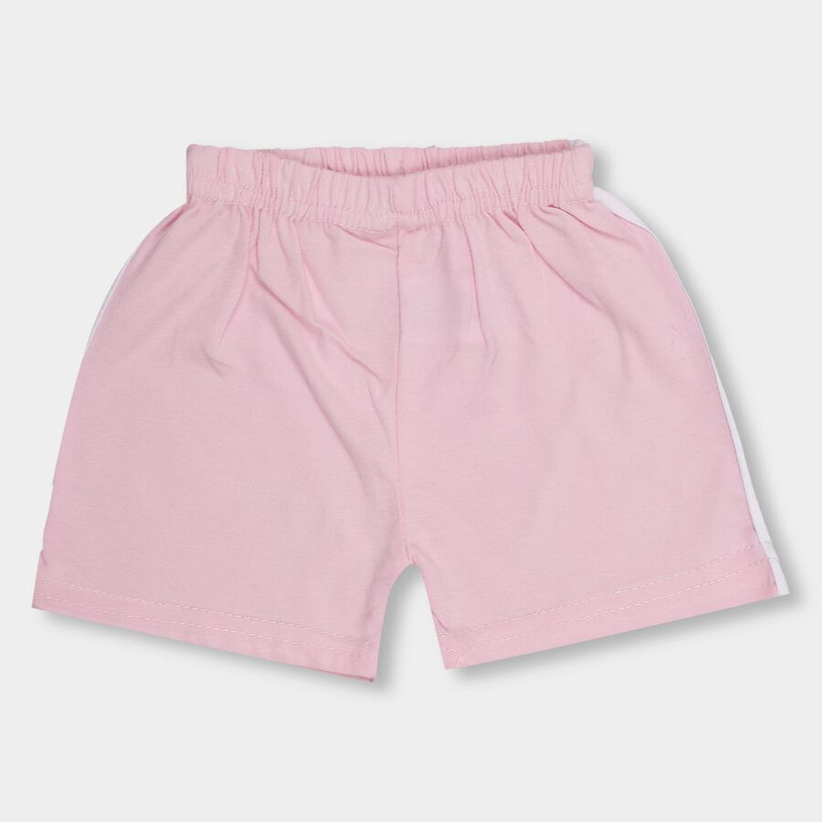 Infants' 100% Cotton Half Pant, हल्का गुलाबी, large