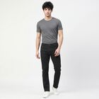 Men's Dark Grey Straight Fit Solid Jeans, Dark Grey, small