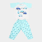 Boys Cotton Night Suit, मिश्रित हल्का ग्रे, small image number null