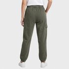 Women's Olive Green Regular Fit Cargo Track Pants, ओलिव, small