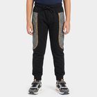 Boys Black Jogger Fit Contrast Panel Pyjama, Black, small