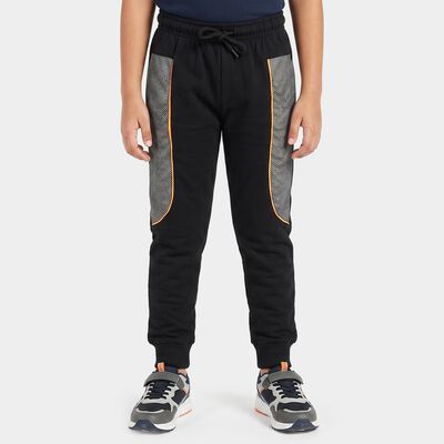 Boys Black Jogger Fit Contrast Panel Pyjama