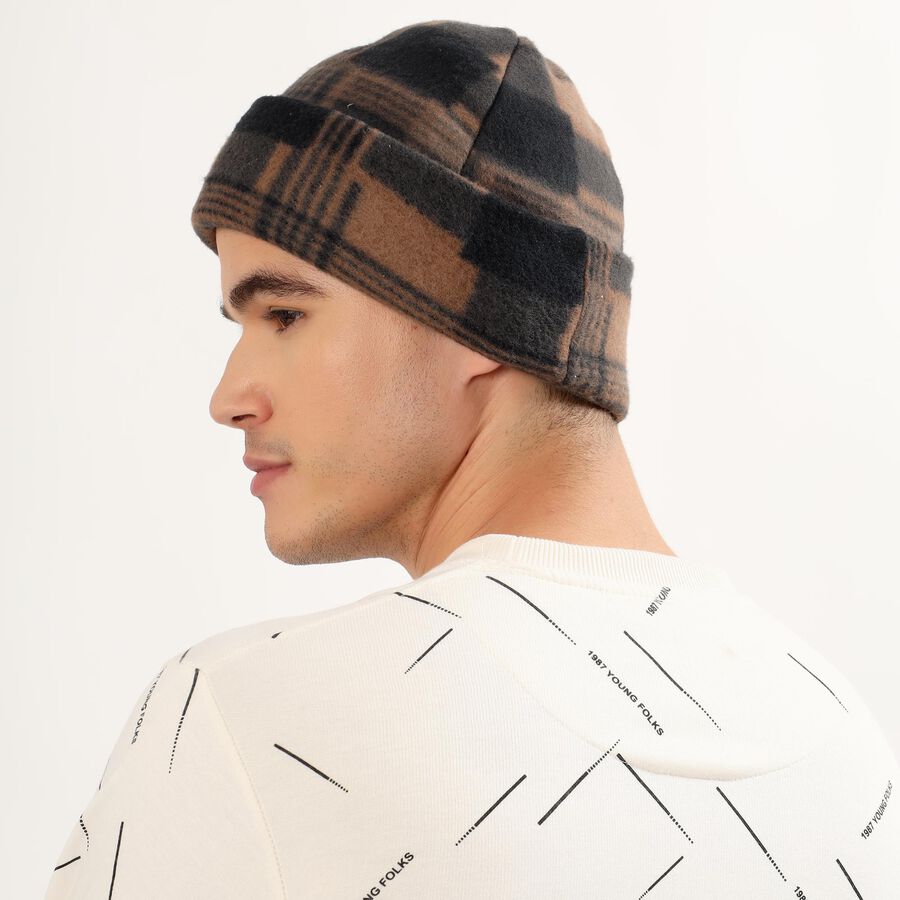 Men's Cap, Brown, large image number null