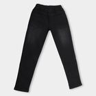 Boys' Jet Black Slim Fit Basic Wash Jeans, Black, small image number null