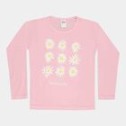 Girls Regular Round Neck Top, Light Pink, small image number null