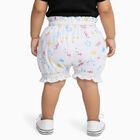 Infants Bright White Regular Fit Printed Bloomers, सफ़ेद, small image number null