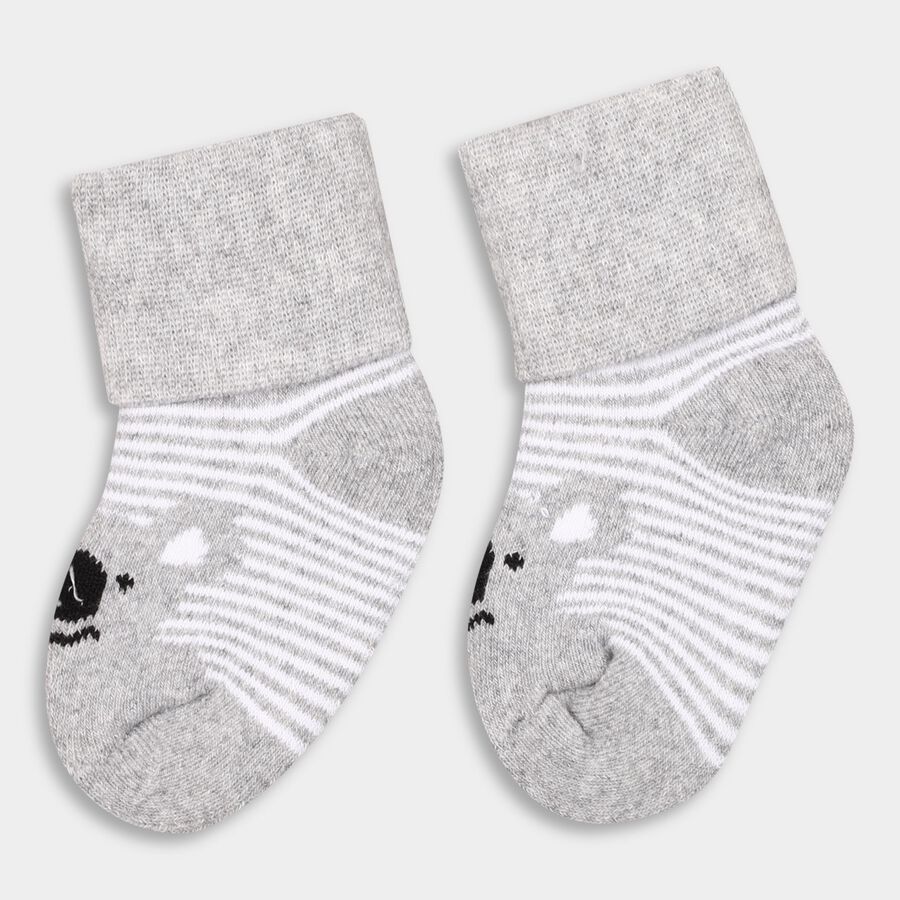 Infant's Socks (Pack of 2), Light Grey, large image number null