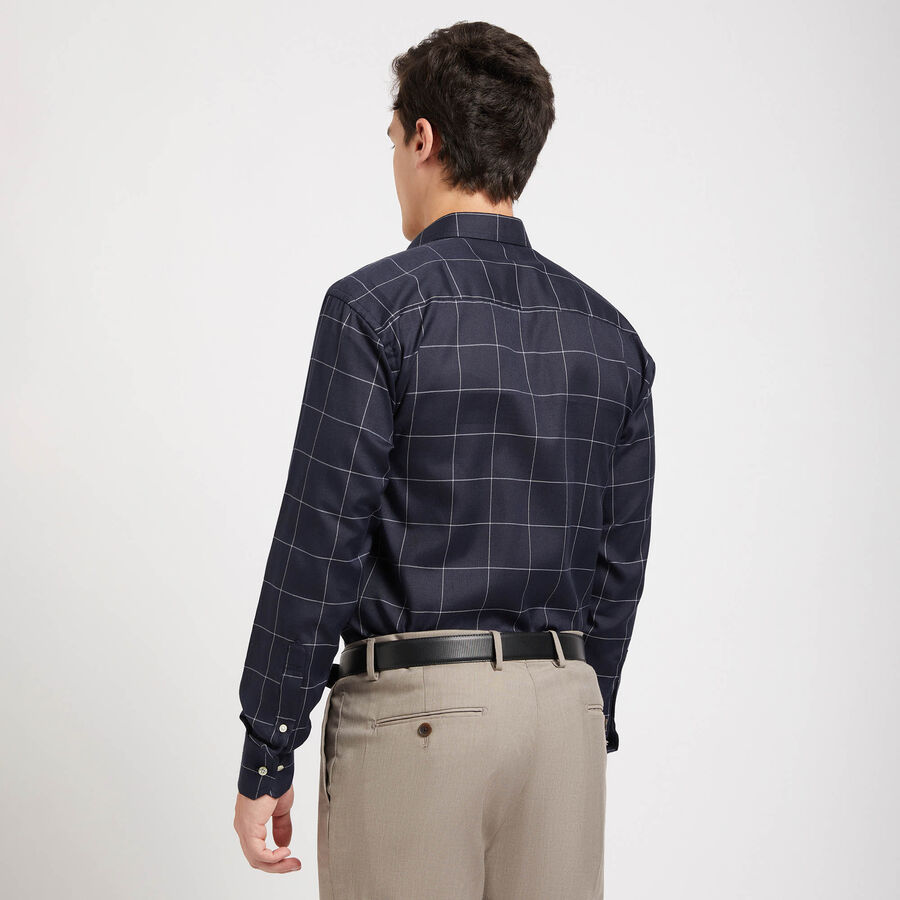 Checks Formal Shirt, Navy Blue, large image number null