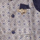 Boys' Mandarin Collar Kurta Pyjama, Navy Blue, small image number null